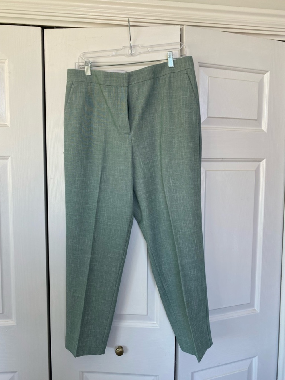 NWT Talbots Slim Straight Green Dress Pants Petite Curvy